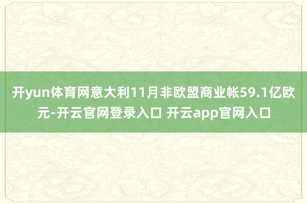 开yun体育网意大利11月非欧盟商业帐59.1亿欧元-开云官网登录入口 开云app官网入口