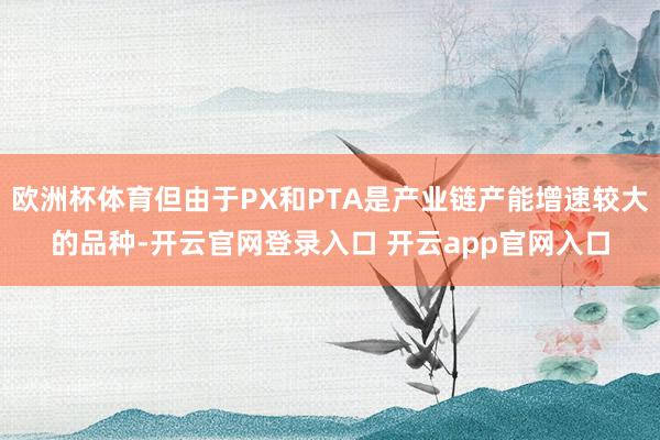 欧洲杯体育但由于PX和PTA是产业链产能增速较大的品种-开云官网登录入口 开云app官网入口