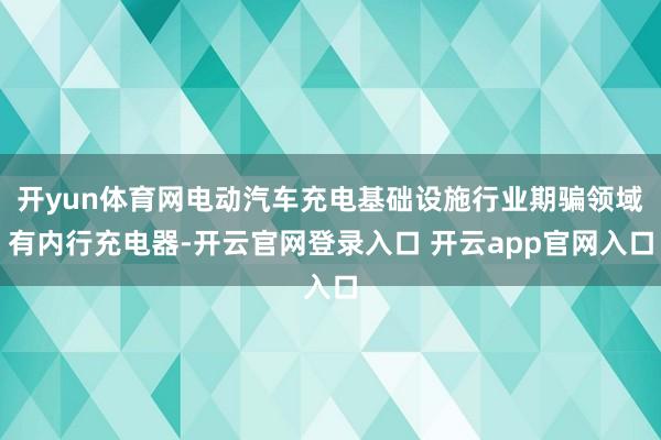 开yun体育网电动汽车充电基础设施行业期骗领域有内行充电器-开云官网登录入口 开云app官网入口