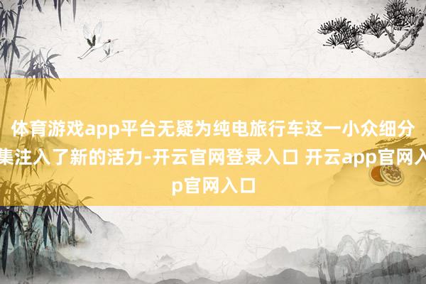体育游戏app平台无疑为纯电旅行车这一小众细分市集注入了新的活力-开云官网登录入口 开云app官网入口