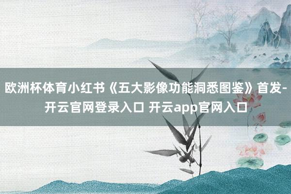 欧洲杯体育小红书《五大影像功能洞悉图鉴》首发-开云官网登录入口 开云app官网入口
