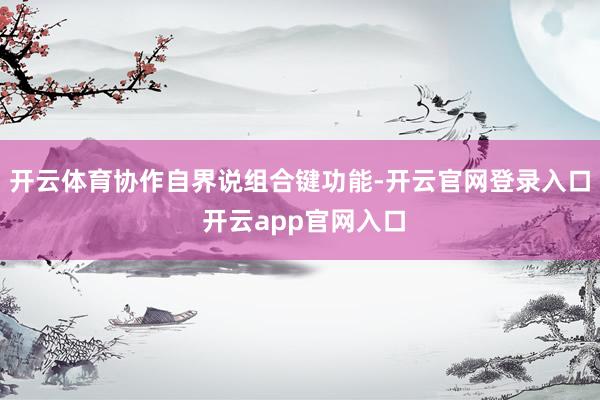 开云体育协作自界说组合键功能-开云官网登录入口 开云app官网入口