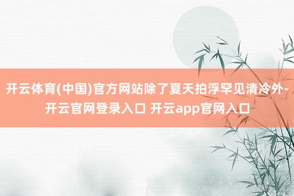 开云体育(中国)官方网站除了夏天拍浮罕见清冷外-开云官网登录入口 开云app官网入口