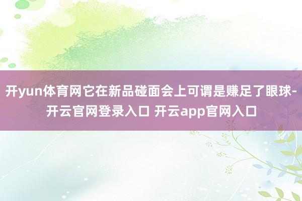开yun体育网它在新品碰面会上可谓是赚足了眼球-开云官网登录入口 开云app官网入口