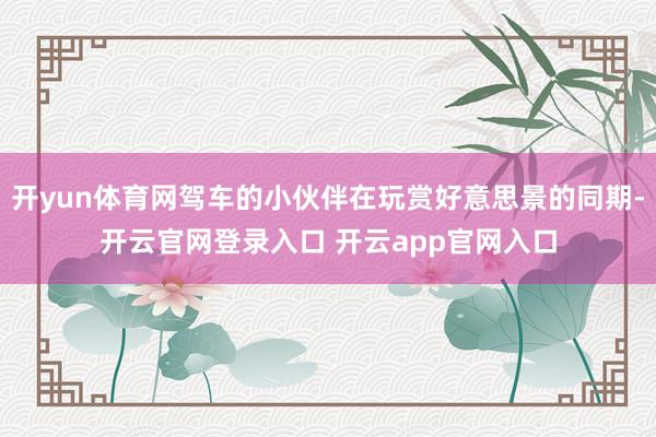 开yun体育网驾车的小伙伴在玩赏好意思景的同期-开云官网登录入口 开云app官网入口