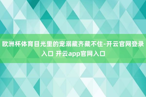 欧洲杯体育目光里的宠溺藏齐藏不住-开云官网登录入口 开云app官网入口