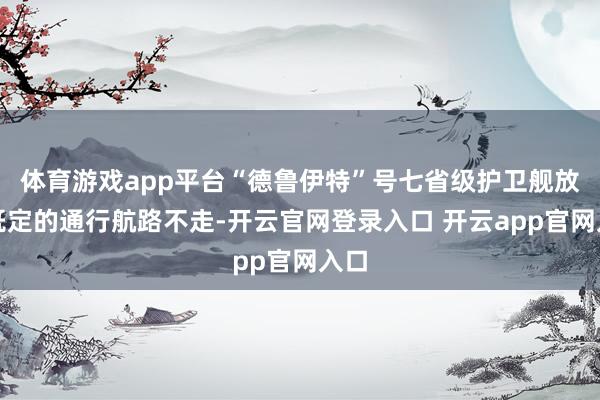 体育游戏app平台“德鲁伊特”号七省级护卫舰放着既定的通行航路不走-开云官网登录入口 开云app官网入口