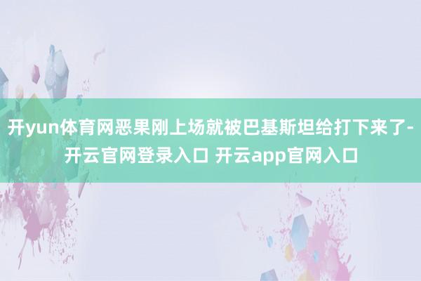 开yun体育网恶果刚上场就被巴基斯坦给打下来了-开云官网登录入口 开云app官网入口